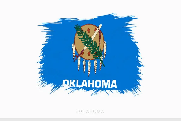 Grunge Flag Oklahoma Vector Abstract Grunge Brushed Flag Oklahoma — Vector de stock