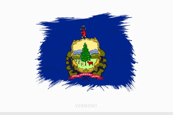 Grunge Flagge Von Vermont Vektor Abstrakte Grunge Gebürstete Flagge Von — Stockvektor
