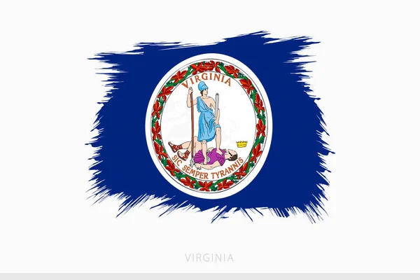 Grunge Flag Virginia Vector Abstract Grunge Brushed Flag Virginia — Vector de stock