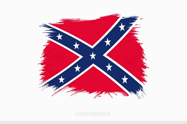 Grunge Vlag Van Confederate Vector Abstracte Grunge Geborsteld Vlag Van — Stockvector