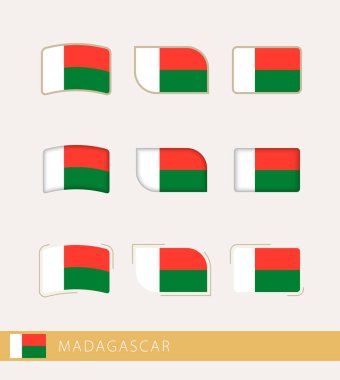 Madagaskar 'ın vektör bayrakları, Madagaskar bayrakları koleksiyonu.