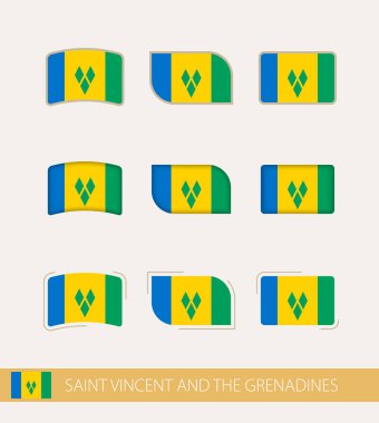 Saint Vincent ve Grenadines 'in vektör bayrakları, Saint Vincent ve Grenadines bayrakları koleksiyonu.