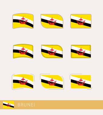 Brunei vektör bayrakları, Brunei bayrakları koleksiyonu.