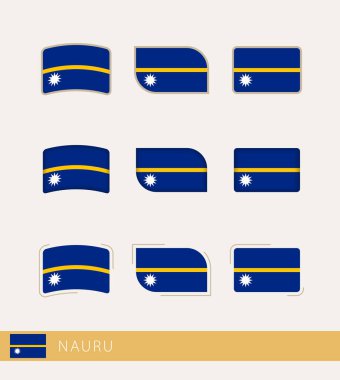 Nauru vektör bayrakları, Nauru bayrakları koleksiyonu.