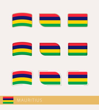 Mauritius 'un vektör bayrakları, Mauritius bayrakları koleksiyonu.