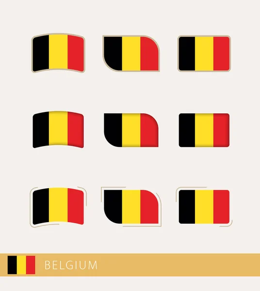 Vector Flags Belgium Collection Belgium Flags — Vector de stock