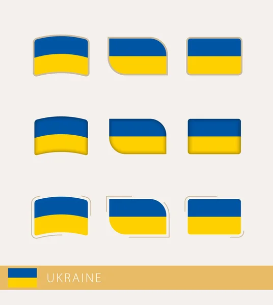 Vector Flags Ukraine Collection Ukraine Flags — стоковий вектор