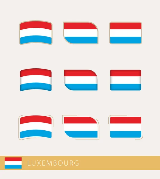 Vector Flags Luxembourg Collection Luxembourg Flags — Image vectorielle