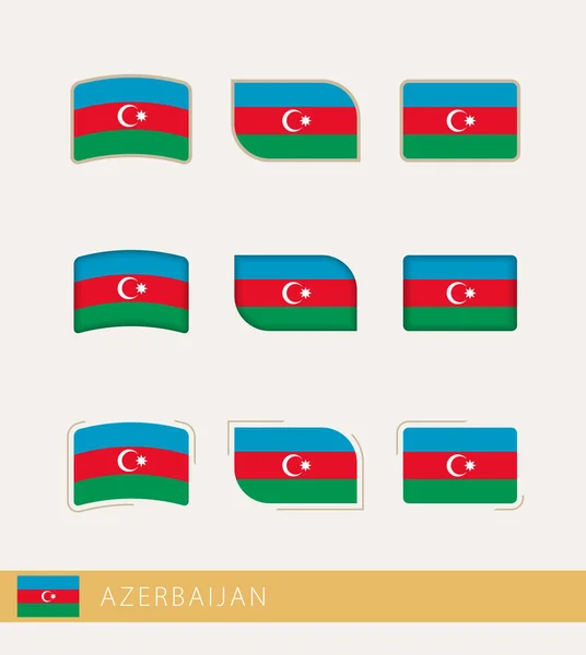 Bandeiras Vetor Azerbaijão Coleção Bandeiras Azerbaijão —  Vetores de Stock