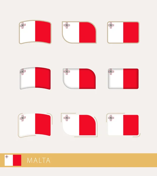 Vector Flags Malta Collection Malta Flags — Stock Vector