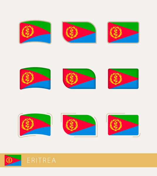Vector Flags Eritrea Collection Eritrea Flags — Vector de stock