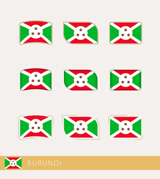 Vector Flags Burundi Collection Burundi Flags — Stockvector