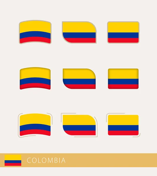 Vector Flags Colombia Collection Colombia Flags — Stockový vektor