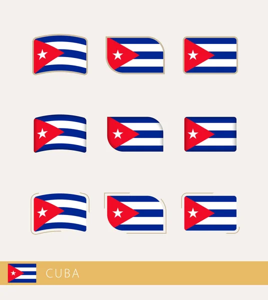 Banderas Vectoriales Cuba Colección Banderas Cuba — Vector de stock