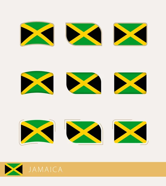 Vector Flags Jamaica Collection Jamaica Flags — Vetor de Stock