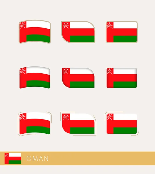 Vector Flags Oman Collection Oman Flags — Stockový vektor