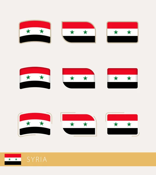 Vector Flags Syria Collection Syria Flags — Vector de stock