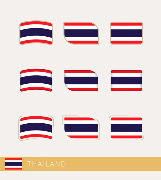 Vector Flags Thailand Collection Thailand Flags — Vector de stock
