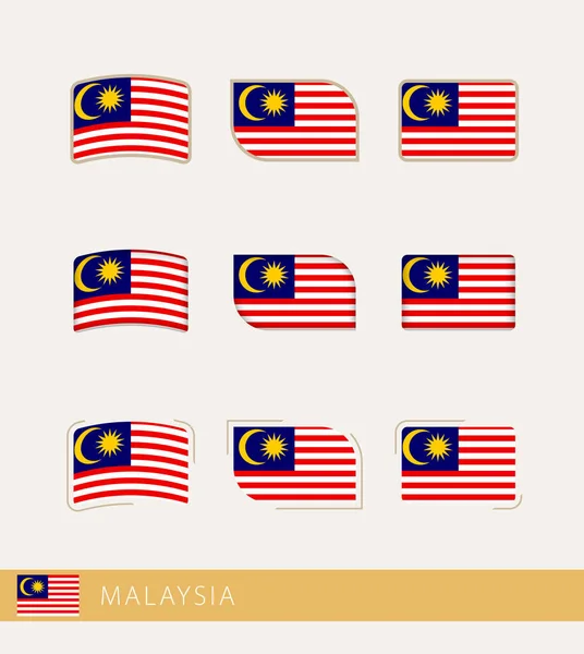 Banderas Vectoriales Malasia Colección Banderas Malasia — Vector de stock