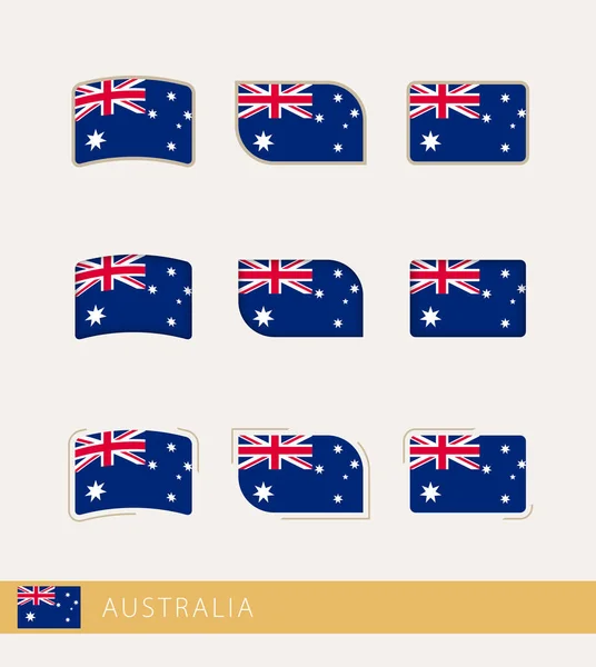 Drapeaux Vectoriels Australie Collection Drapeaux Australie — Image vectorielle
