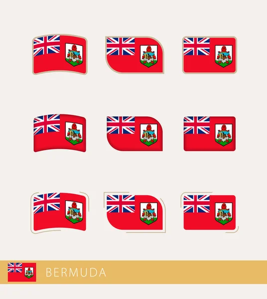 Vector Flags Bermuda Collection Bermuda Flags — Vetor de Stock