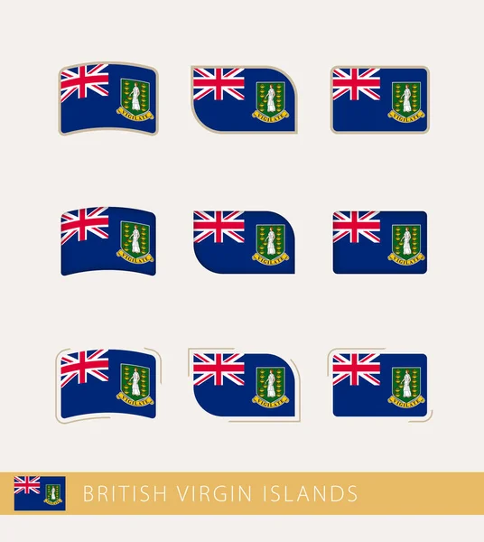 Vector Flags British Virgin Islands Collection British Virgin Islands Flags — Archivo Imágenes Vectoriales