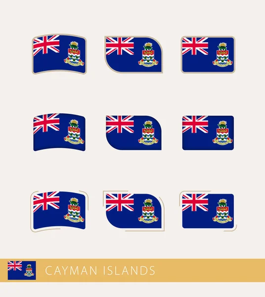 Vector Flags Cayman Islands Collection Cayman Islands Flags — Vetor de Stock