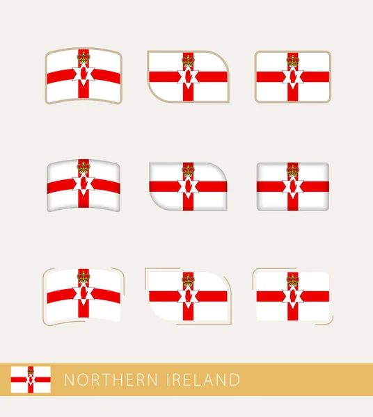 Drapeaux Vectoriels Irlande Nord Collection Drapeaux Irlande Nord — Image vectorielle