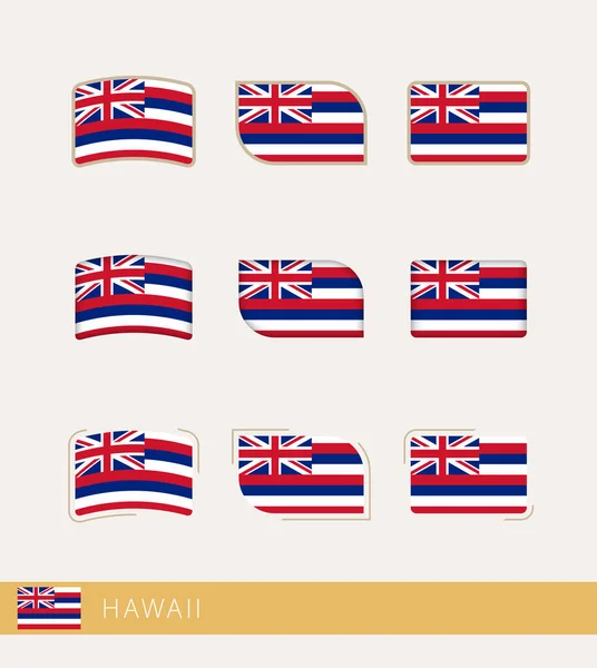Vector Flags Hawaii Collection Hawaii Flags — Stock Vector