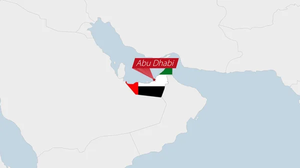 Emiratos Árabes Unidos Mapa Resaltado Colores Bandera Los Emiratos Árabes — Archivo Imágenes Vectoriales