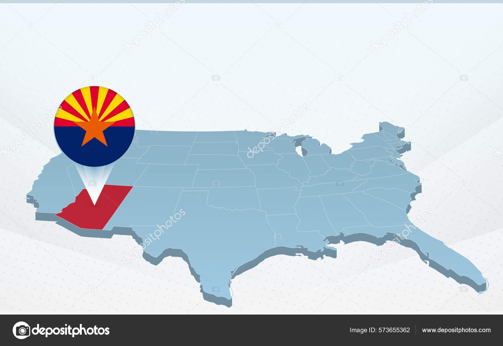 アリゾナ州地図アメリカ地図を見る ストックベクター ©boldg 573655362