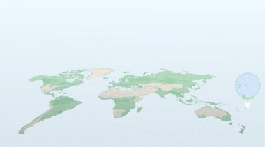 Tonga bayrağıyla ülkenin yerini gösteren dünya haritası Tonga 'nın ayrıntılı haritası.