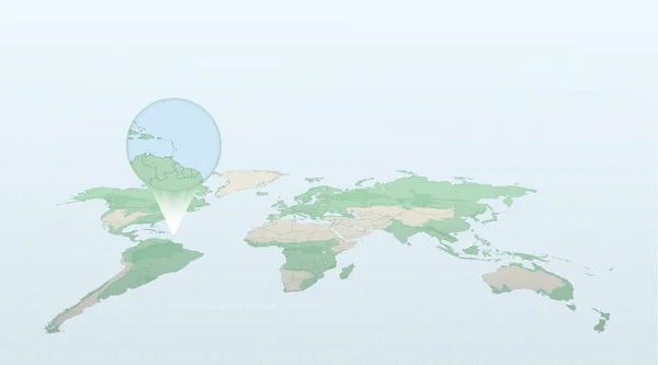 Παγκόσμιος Χάρτης Που Δείχνει Την Τοποθεσία Της Χώρας Αγία Λουκία — Διανυσματικό Αρχείο