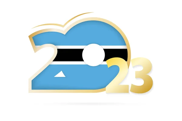 Year 2023 Botswana Flag Pattern — Image vectorielle