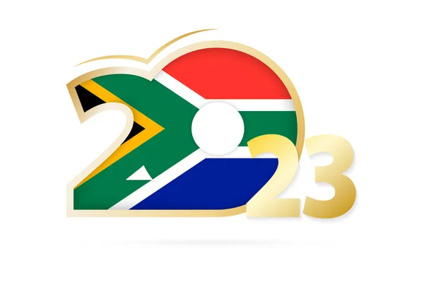 Year 2023 South Africa Flag Pattern — Wektor stockowy