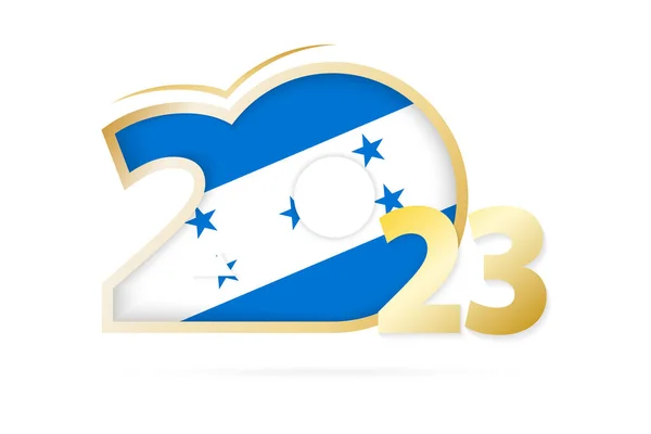 Year 2023 Honduras Flag Pattern — Image vectorielle