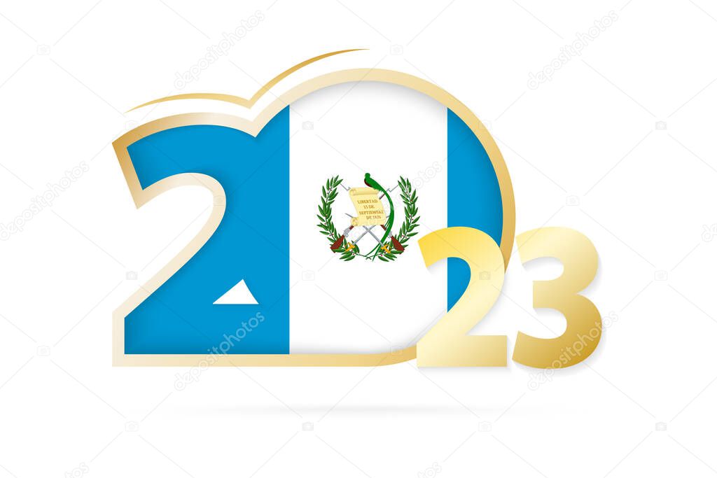 Year 2023 with Guatemala Flag pattern.