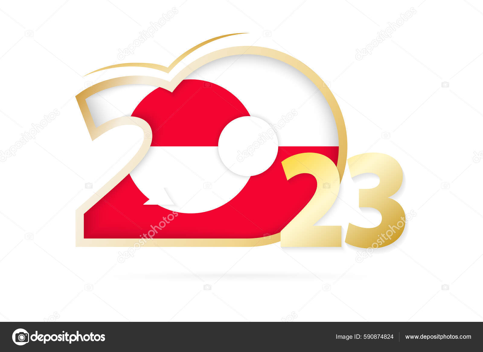 Year 2023 Greenland Flag Pattern Stock Vector by ©boldg 590874824