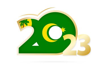Yıl 2023 Cocos Adaları Bayrak desenli.