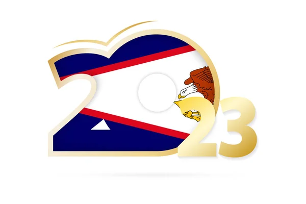 Year 2023 American Samoa Flag Pattern — Image vectorielle