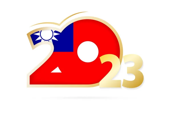 Year 2023 Taiwan Flag Pattern — Stockvektor
