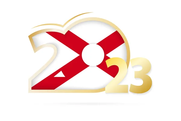 Year 2023 Alabama Flag Pattern — Stockvektor