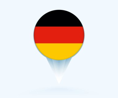 Map pointer with flag of Germany.