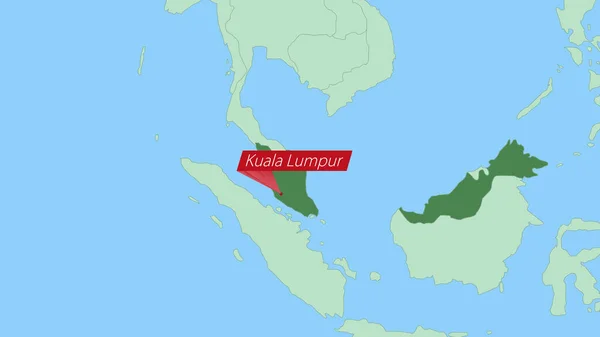 Map Malaysia Pin Country Capital — стоковий вектор