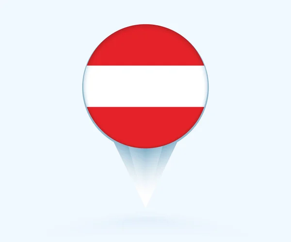 Map Pointer Flag Austria — Vettoriale Stock