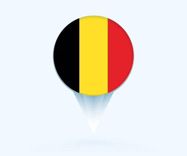 Map Pointer Flag Belgium — Vector de stock