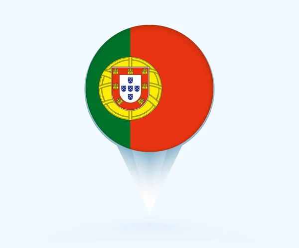 Map Pointer Flag Portugal — Stock Vector