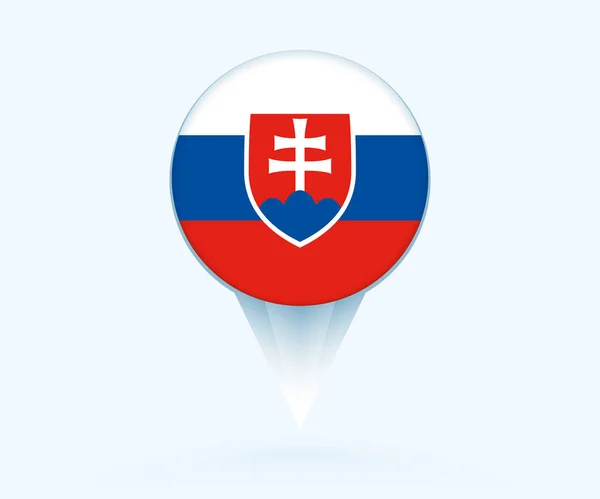 Map Pointer Flag Slovakia — Vetor de Stock