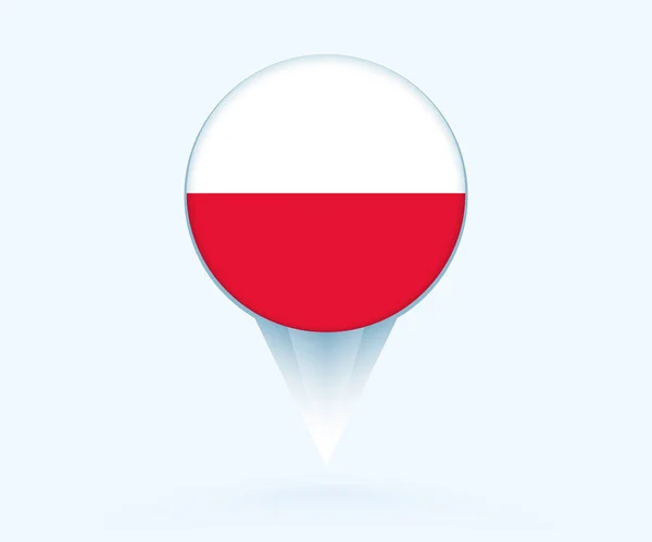 Map Pointer Flag Poland — Vetor de Stock