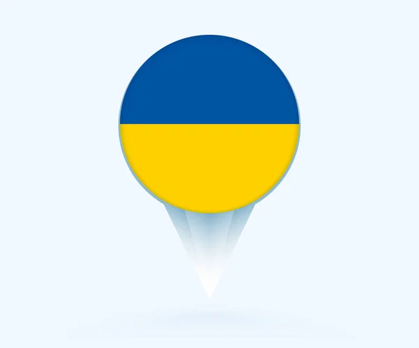Map Pointer Flag Ukraine — Vettoriale Stock